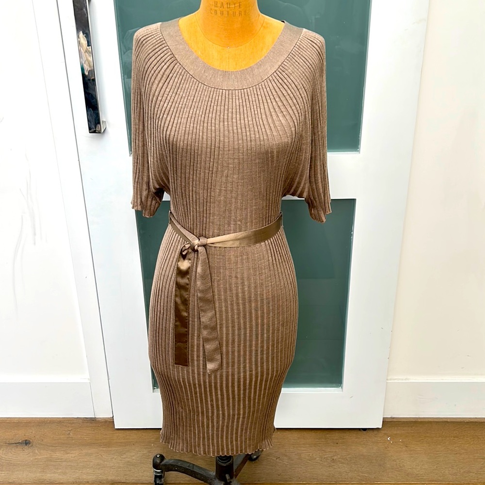 Hugo Boss cashmere silk blend sweater dress